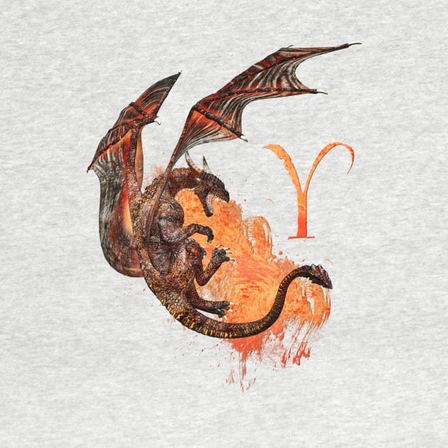 Drachen Buchstabe Y by AndreaTiettje